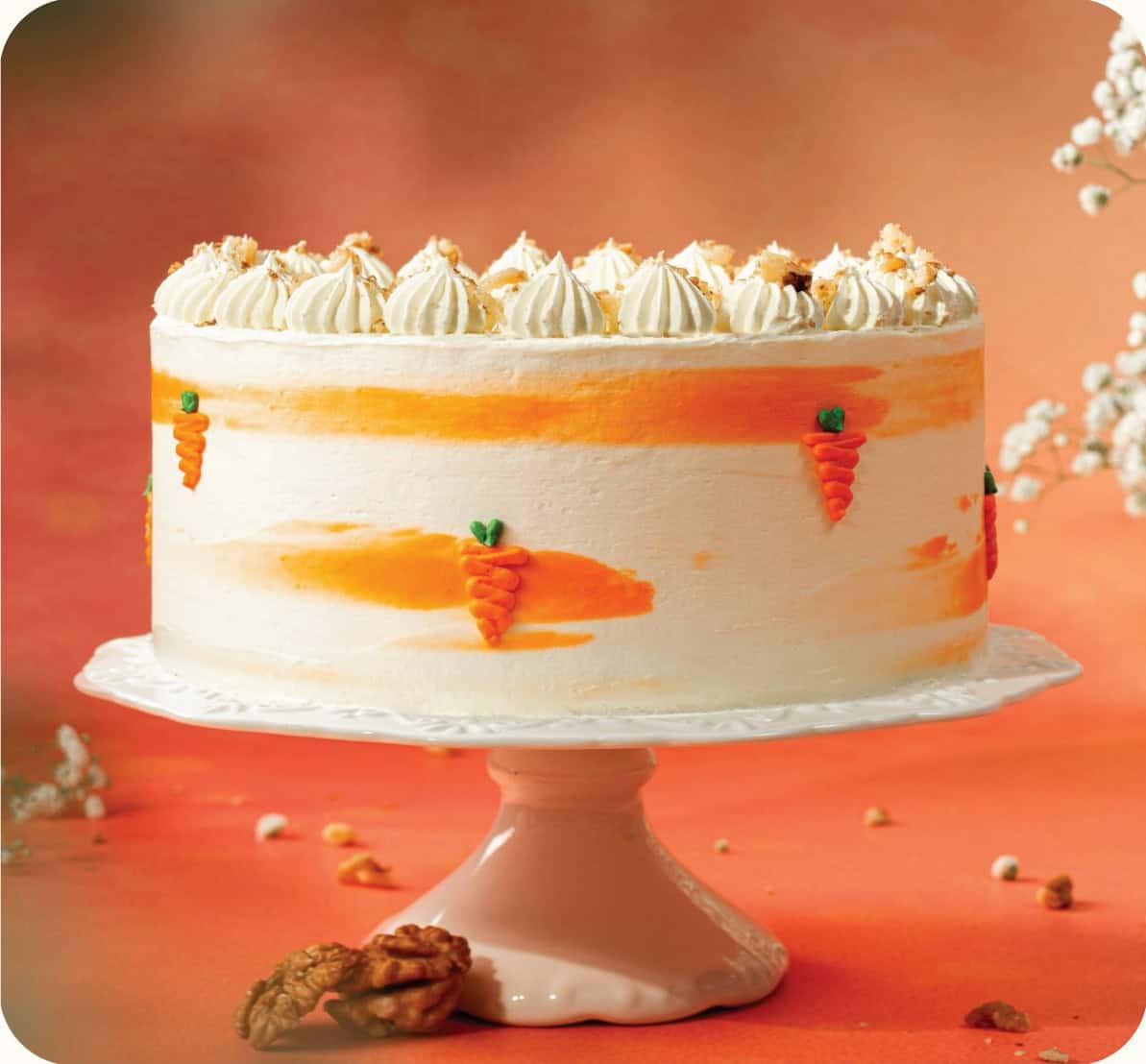 Carrot cake with cream cheese frosting at Dulce de Saigon